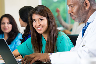 Smiling nursing student 