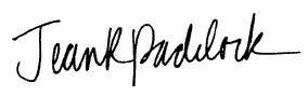 Jean Paddock's signature 