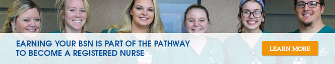 Earning your BSN is part of the pathway to become a registered nurse